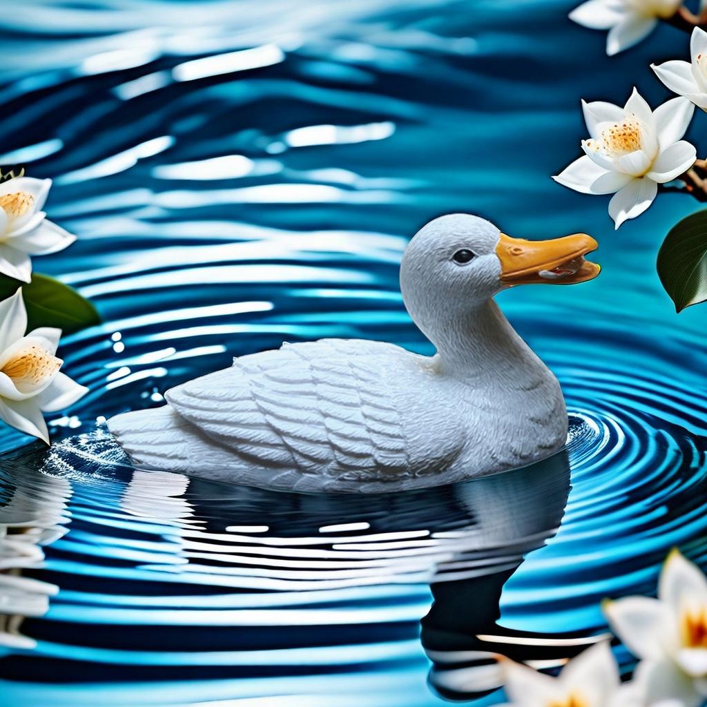 Duck Statues Landscape Ornament Garden Statue Backyard Pond Ducks Decoration Bird Sculpture Indoor Outdoor Yard Decor Gift