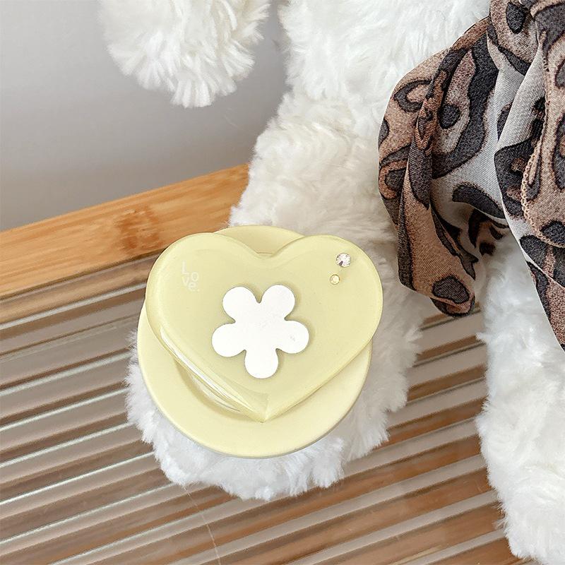 Koreanischer Stil Girly Magnetischer Handyhalter mit Blumenspiegel und Magsafe-Ring Geschenk