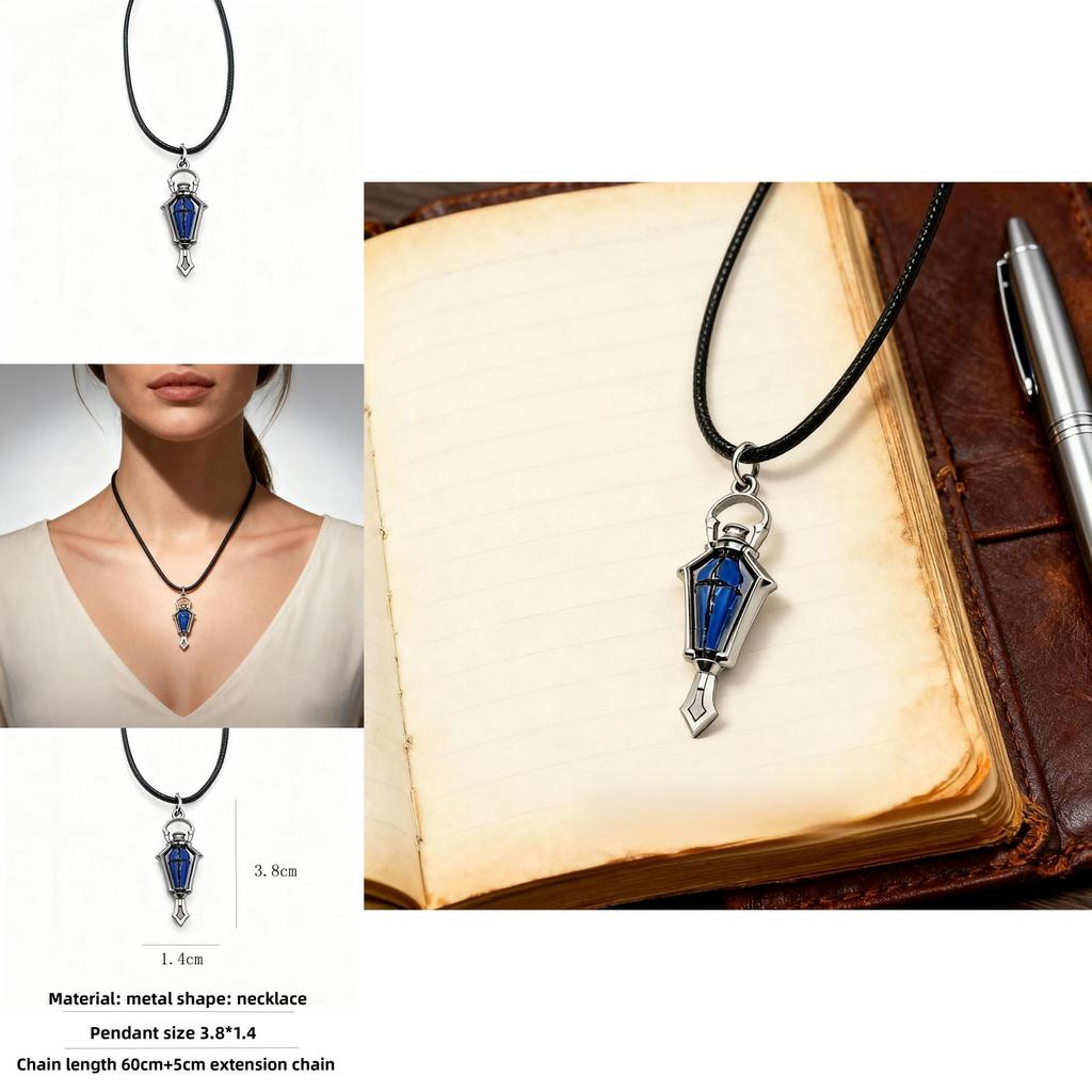 Lantern Theme Jewelry Necklace With Electroplated Zinc Alloy Animal Pendant