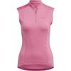 Solid Color Zip High Neck Sleeveless Vest Women Vests Pink IC5056