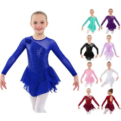 Figure Skating Dress for Children Ice Skating Competition Clothing Girls Ballet Dance Gymnastics Dresses