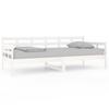 Daybed White Solid Pine Wood 90x200 cm