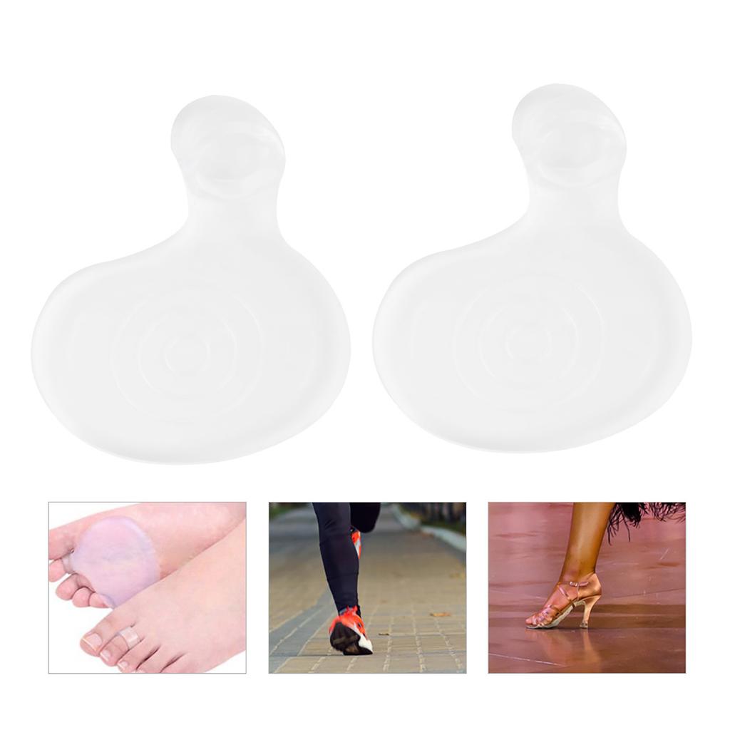2pcs Unisex Silicone Forefoot Relieve Pain Correction Shock Absorption Insoles Cushion S