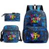 Rhythm Box Children's Backpack Crossbody Bag Pencil Bag Rabub Cute Elementary School Bag Three-piece Set