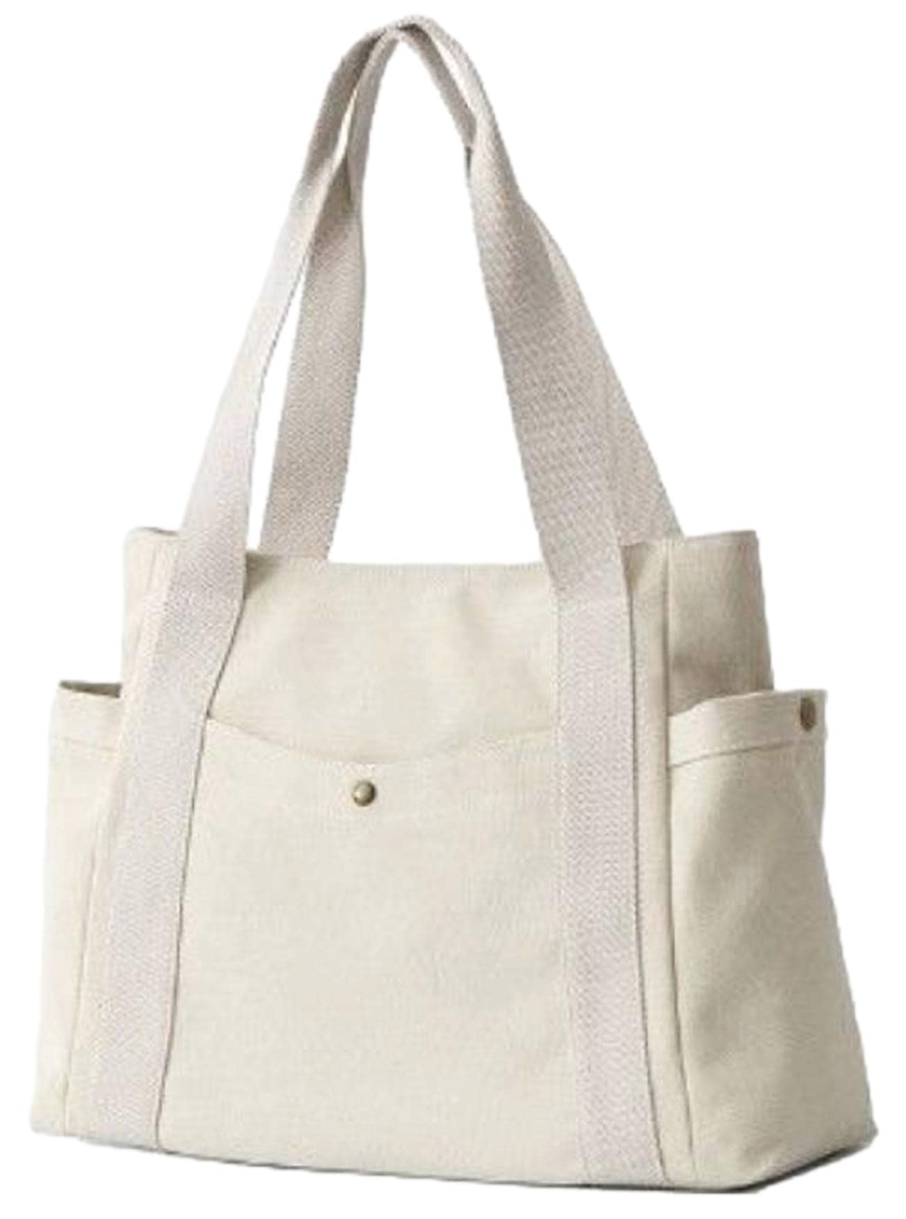 

Tote shoulder for women [Aquamie] bag, canvas, bag, canvas, simple, (white) білий