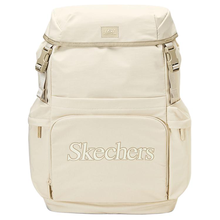 Skechers 18L Large Capacity Casual Sports Fabric Backpack Unisex Backpack Cassava-White L324U001-00GF Cassava White