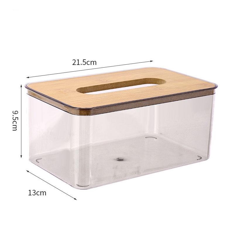 Decorative Tissue Box Cover, Transparent Grey Tissue Holder for Home and Office, Multifunctional Storage Box, Simple Tissue Box