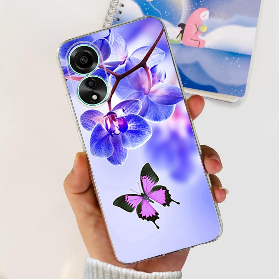 For Oppo A78 4G Case CPH2565 Stylish Painted Cover Soft Silicone Phone Case For Oppo A78 A 78 OppoA78 5G Back Cover Fundas Coque
