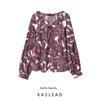 Kaslead New Women Clothes Western Style Fashion Simple Pocket All-Match Frill Collar Top 1295532