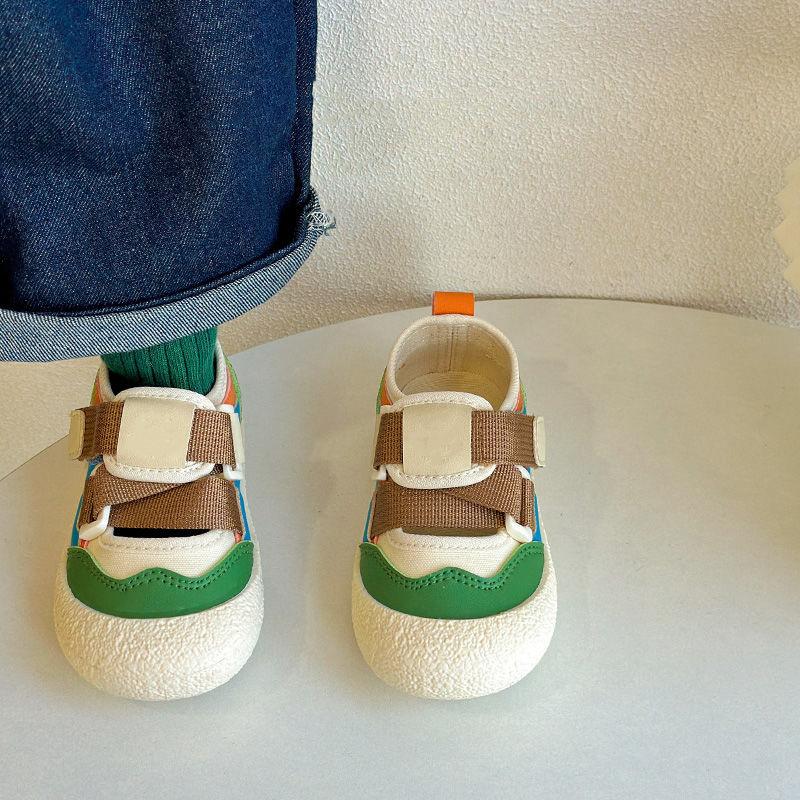 Kids Colorful Velcro Strap Casual Canvas Shoes 21
