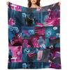 Lore Olympus Persephone and Hades Collage Webtoon Art Throw Blanket Softest blankets and throws Decorative Throw anime Blankets