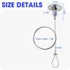 6PCS Steel Adjustable Shower Rod Support Bracket Strong Ceiling Mount Rustproof Bathroom Curtain Hanger for Outdoor