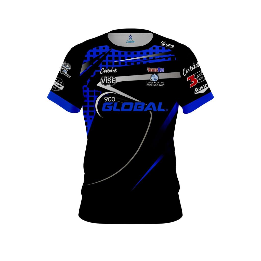 Nuova maglia da bowling Global G con pallino verde e sfumature, manica corta