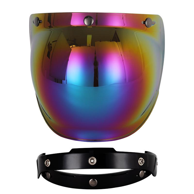 Motorcycle Helmet Retro Helmet Harley Helmet Bubble Lens Three Button Helmet Windproof And Strong Light Proof Lens With Bracket