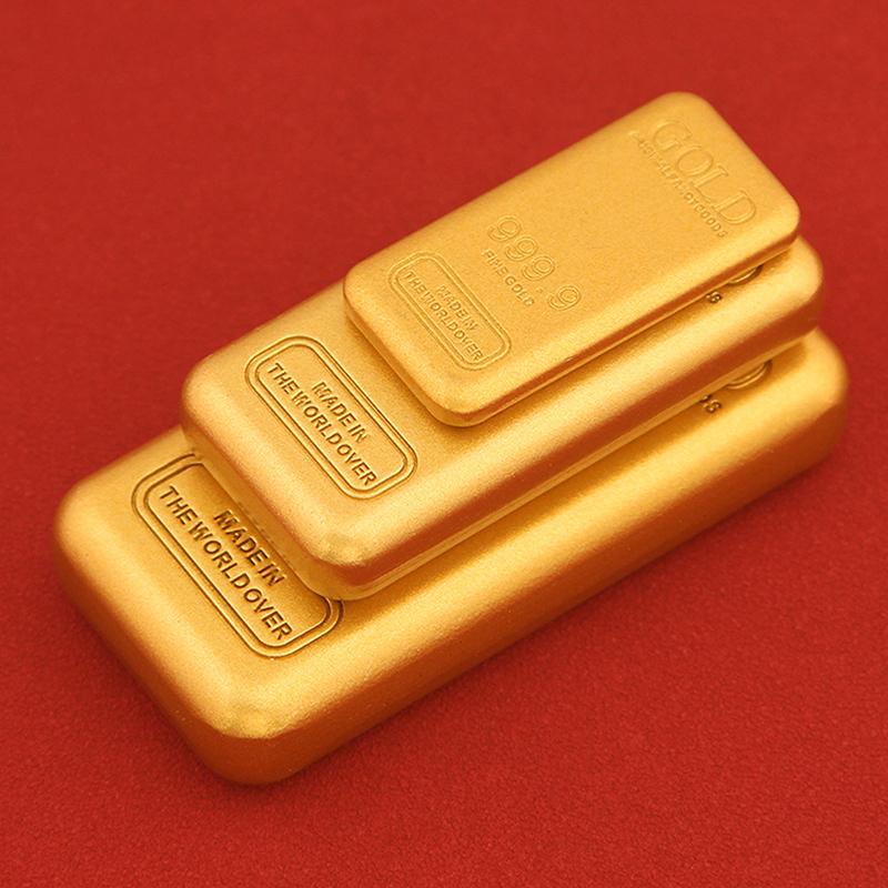 1Pcs Fake Gold Bar Simulated Golden Brick Movie Prop Novelty Gift Home Decor Simulation Decoration Crafts