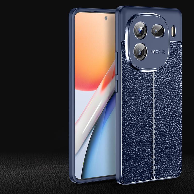 

Для iQOO 12 чехол Vivo iQOO 12 Capas Coque роскошный телефон задняя крышка противоударный бампер TPU кожа Fundas Vivo iQOO12 iQOO 12 Pro For iQOO 12 Pro синий