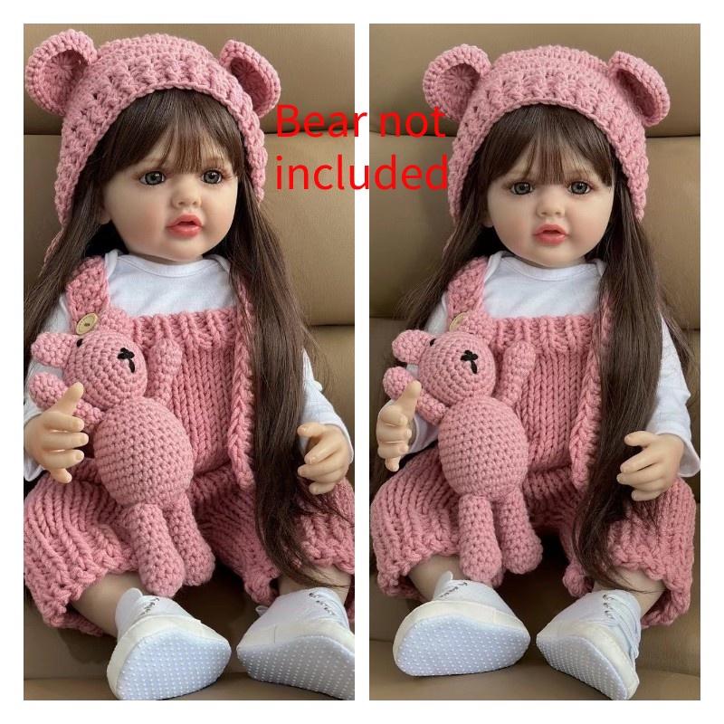 All-pink 55cm Full Silicone Baby Doll Soft And Flexible With Lifelike Features