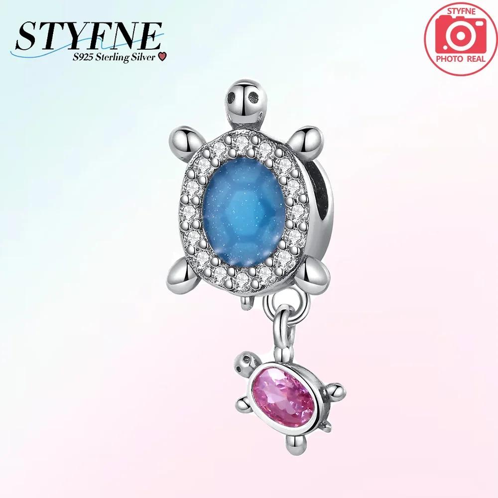 Glittering Copper Colorful Star Turtle Charm Fit Original Bracelet Women Necklace Jewelry Gift Copper Charm Beads