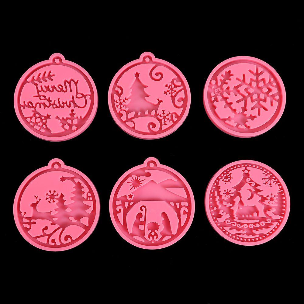 Xmas ball Cake Tools Clay Mold Keychain Molds Jewelry Making Tool Christmas Ball Mold Silicone Moulds
