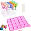 Forma na lizaki 20 komórkek Forma na Cake Pops Silikonowa forma na czekoladki i słodycze Narzędzie do robienia lizaków Pop Forma do pieczenia ciasta na ręcznie robione wypieki