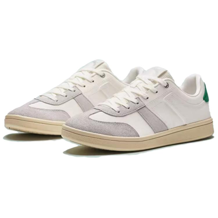 New Anta Non Slip Lightweight Low Top Skateboard Shoes Men's White Green 912428005-2
