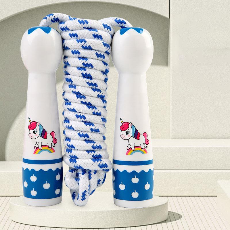 New Children Adjustable Cotton Jump Ropes Sport Fitness Lovely Cartoon Skipping Handle Fillet Design Outdoor Sports Exercise Toy