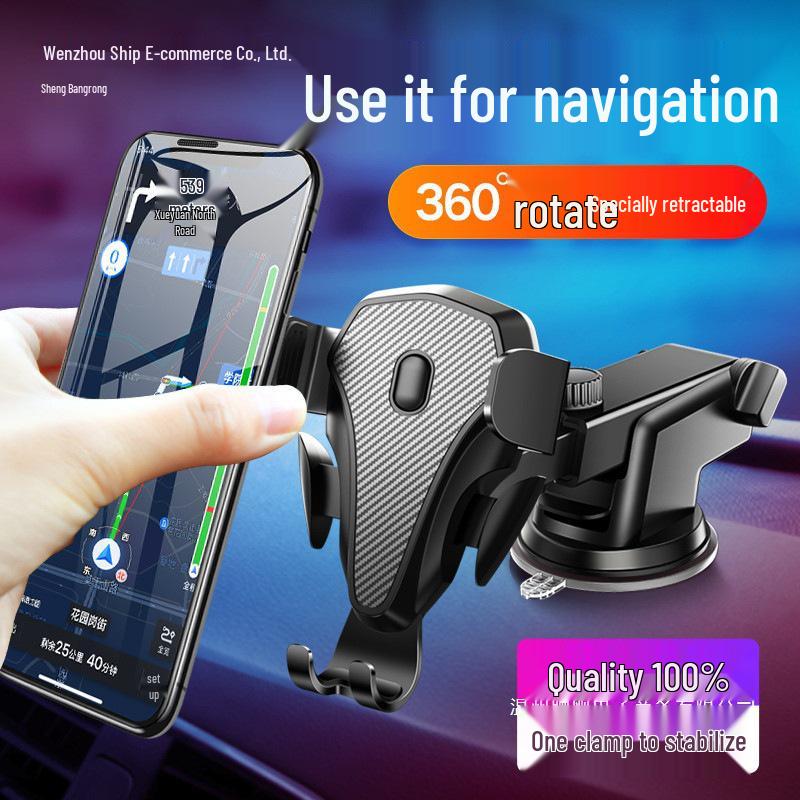 Car Phone Holder with Suction Cup and Air Vent Mount for Convenient Use
