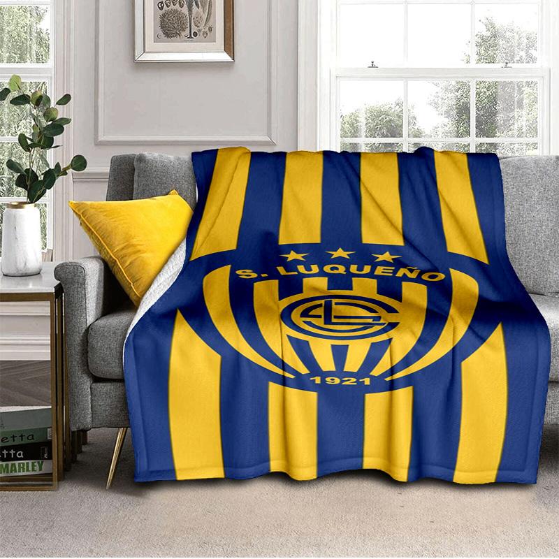 Luqueno Club Emblem Blanket Outdoor Flannel Blanket for Camping, Hiking, Garden Parties, Picnic Essentials,gift for family and friends