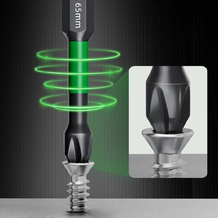 Resistant To Wear Hardened Steel Fastener Crosses Bit Hexagonal Shank Magnetic Grip For High Force Drilling And Securing