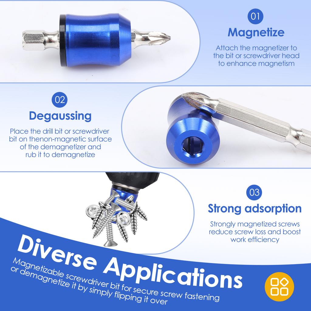 3/10Pcs Magnetic Screw Ring for Drill 1/4inch/6.35mm Hex Magnetic Screw Holder Magnetic Screwdriver Drill Bit Holder