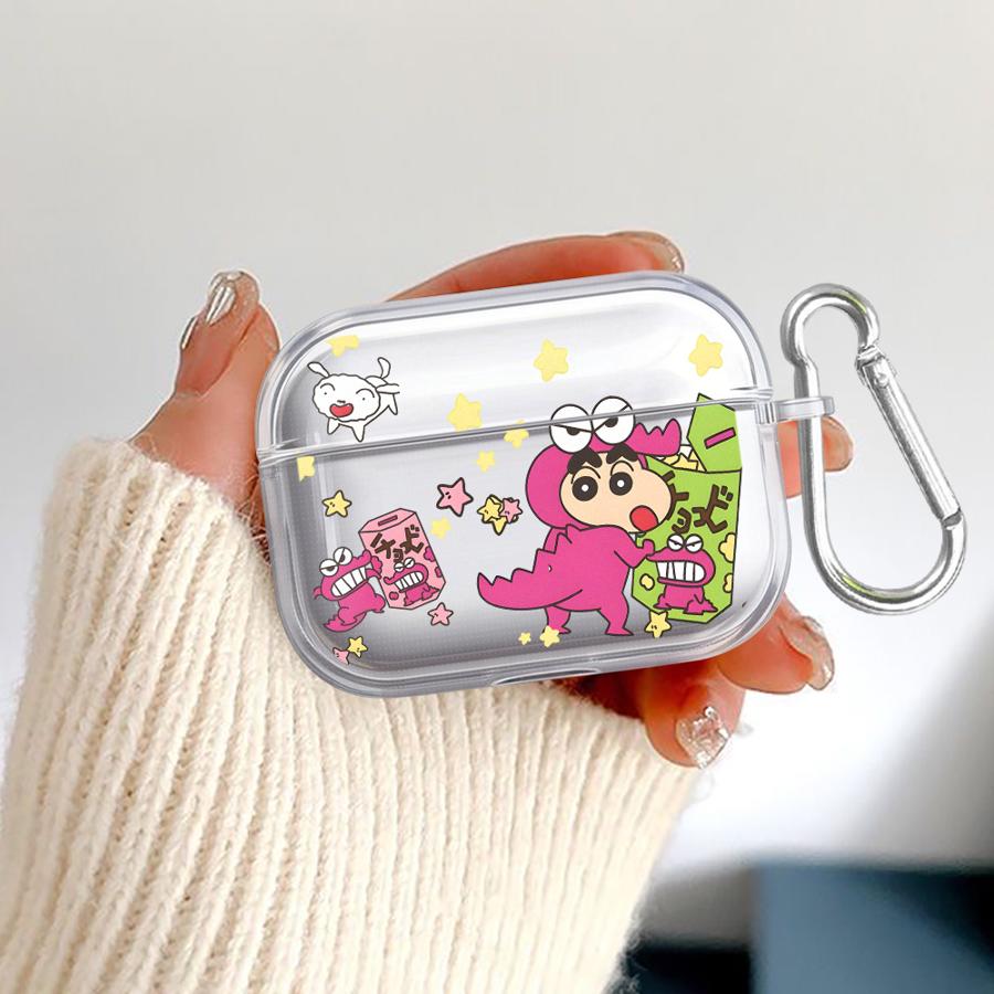 Case For Airpods 3 Pro2 2 4 1 Pro Pro3 Clear Earphone Cases Cover Cute Crayons Shinchan