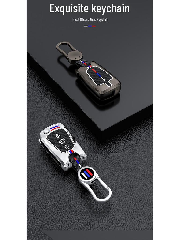 Car Key Case for Kia K2 K5, Hyundai Elantra, Langdong, Reina, ix35, Sportage - Protective Shell with Buckle