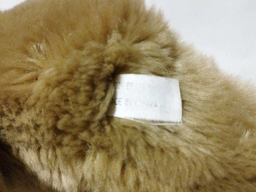 [USED] Teddy Bear House Retro Teddy Bear with Check Ribbon, Vintage