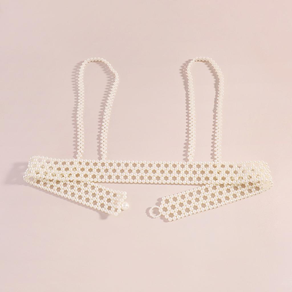 French Heavy-duty Personalized Body Chain Beaded Braided Sweet Cool Nightclub Sexy Internet Celebrity Body Chain