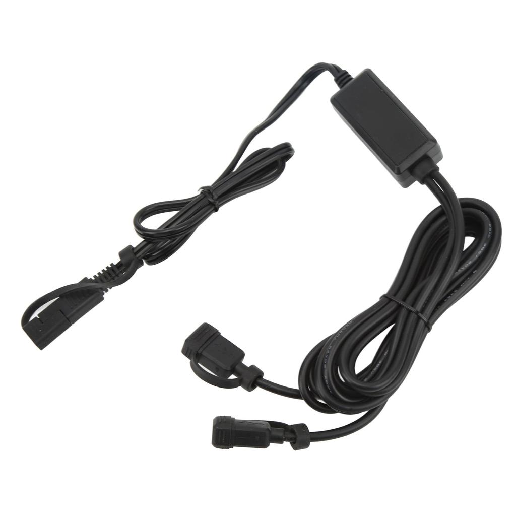 Motorcycle USB Phone Charger Dual Port Fast Charging with Intelligent Chip SAE To USB Adapter For