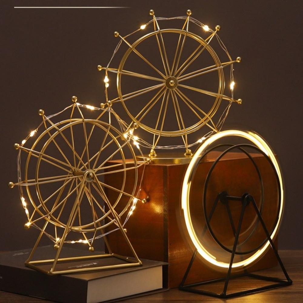 Nordic Iron Ferris Wheel Ornaments Creative Living Room Office Desktop Indoor TV Wine Cabinet Decoration Small Furnishings