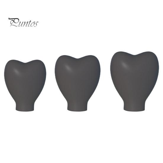 Brush Covers 3Pcs Makeup Colored Heart Shape Soft Dustproof Silicone Sleeve Protect Bristles Portable Blush Foundation Protective Case Accessories