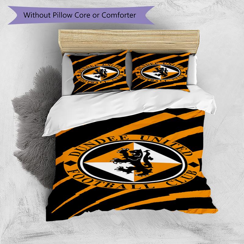 Dundee United Crest Printed Pattern Duvet Cover Set – Includes 1 Duvet Cover and 2 Matching Pillowcases Bedroom Decor Christmas Gifts
