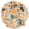 35-100pcs Cat Reading Stickers Funny Meme Stickers Pack Animal Cartoon Decals Cute Sealing Labels Reward Stickers Gift