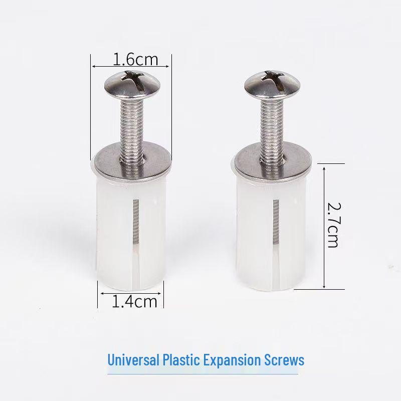 Universal Toilet Seat Screws and Fixing Nuts - Round Bottom-Mount Bolts