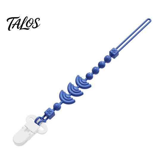 Silicone Pacifier Clip with Teether for Infants, BPA-Free Chewable Baby Anti-Drop Holder Universal Strap Chain 0-24 Months, Boil-Safe Integrated