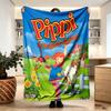 Pippi Langkous Print Deken - Zacht & Comfortabel, voor Slaapkamer, Reizen, Bank, Woondecoratie - Verjaardag Kerstcadeau voor Vriend