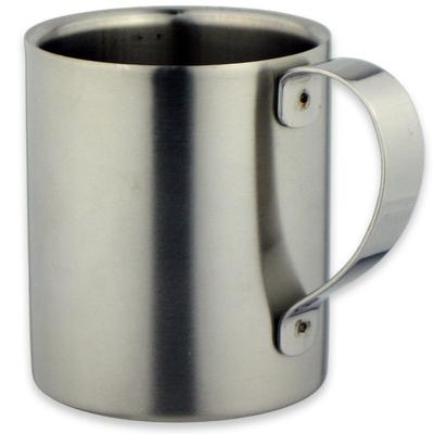 Caneca Nagao, 230ml, Aço Inoxidável 18-8, Parede Dupla, Fabricada no Japão. Apenas uma caneca de aço inoxidável.