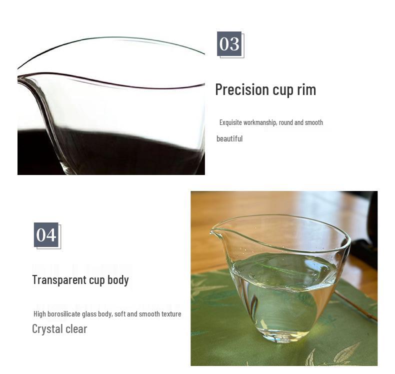 Large Capacity Borosilicate Glass Tea Separator for Kung Fu Tea Set