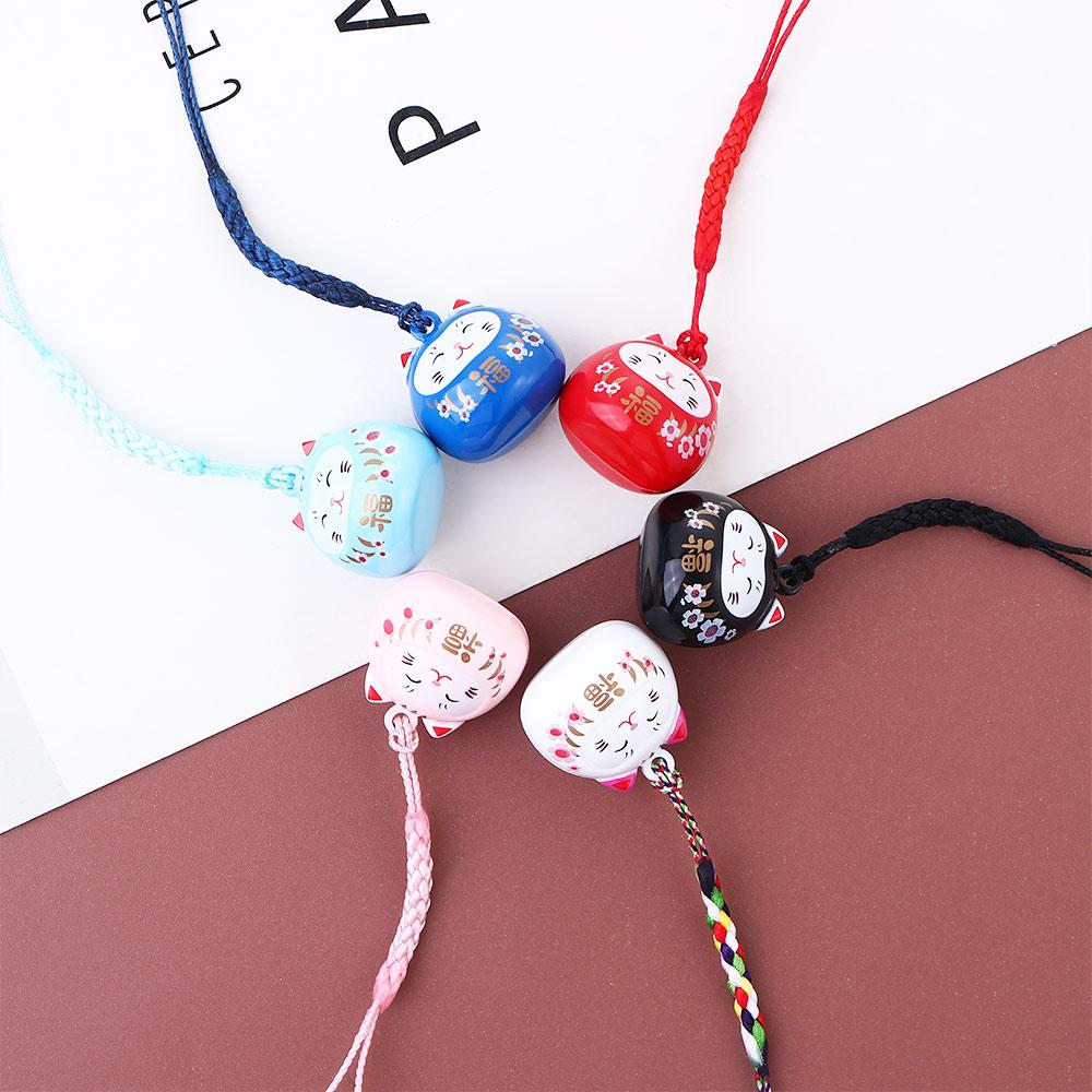 Phone Pendant Cartoon Maneki Neko Japanese Lucky Cat Keychain Mobile Phone Strap Phone Charm