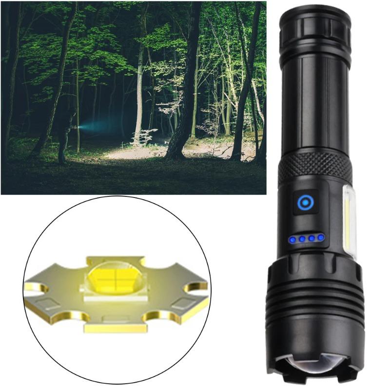 5000LM XHP50 Powerful Led Flashlight High Power Torch Light Rechargeable Tactical Flashlight 18650 Usb Camping Lamp