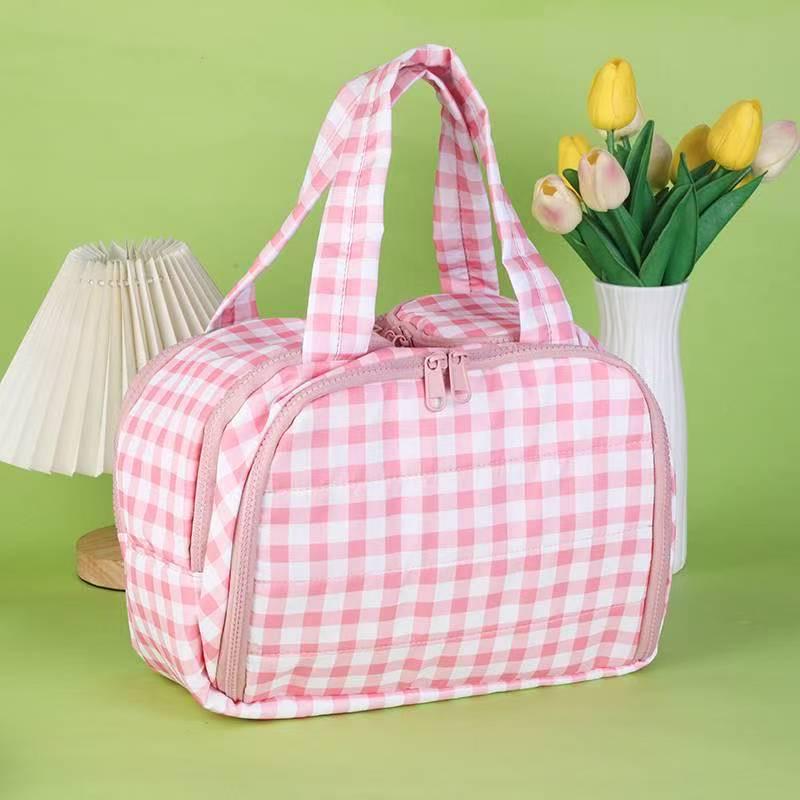 Durable Waterproof Double-Opening Makeup Bag - Large Capacity, Portable & High-Value for Travel