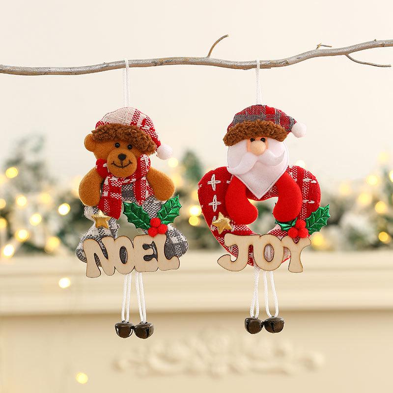 New Christmas Tree Decorations: Wooden Letter Plaques, Snowman & Old Man Pendants, Bells Ornaments