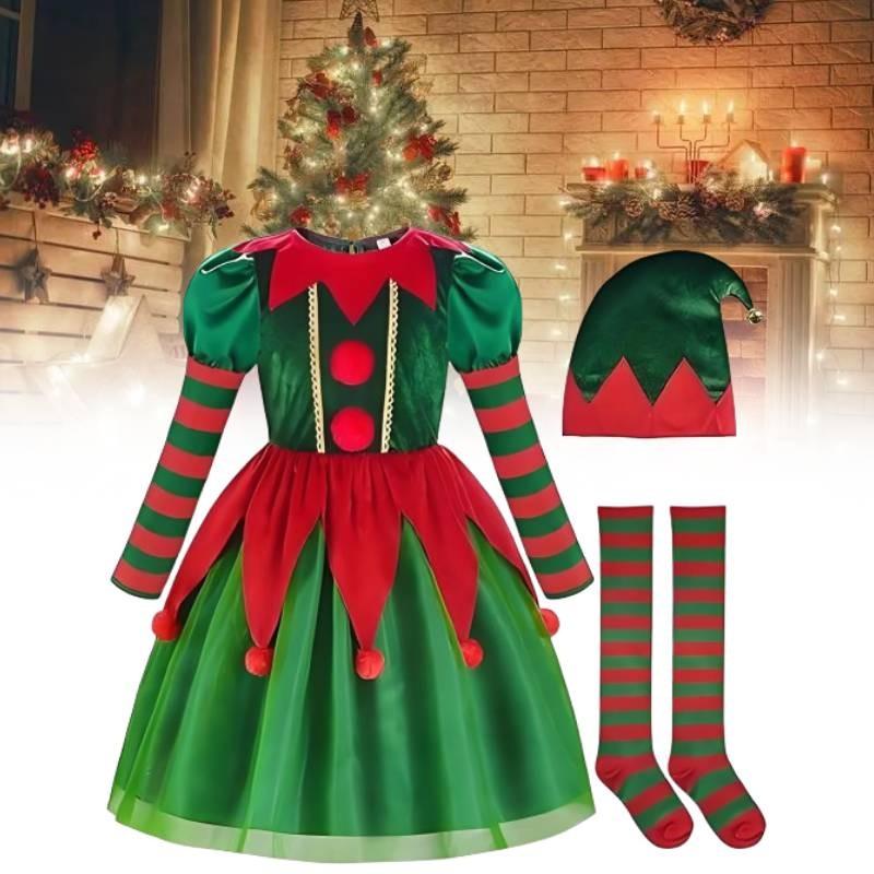 Cosplay Clown Children Costume Princess Dress Set Christmas Halloween Party