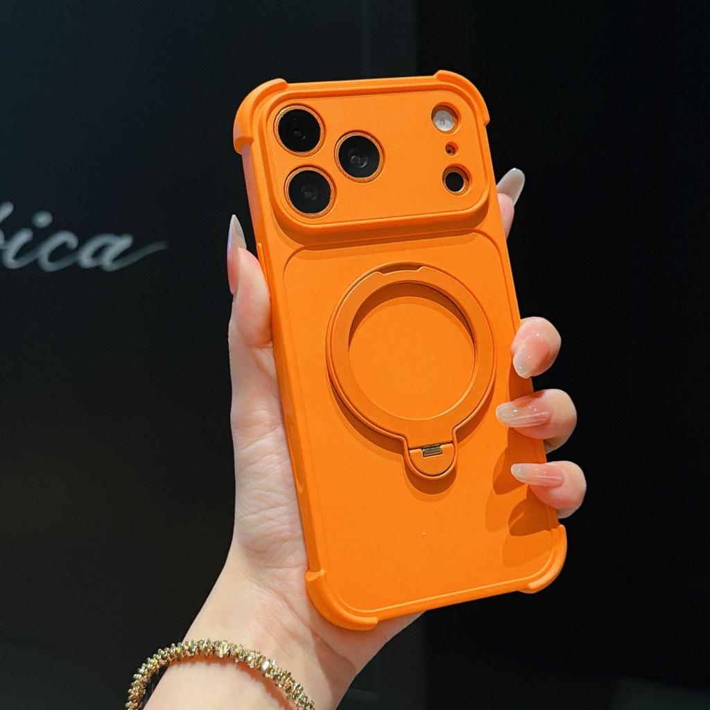 Applicable to iPhone 16 seconds to 17 large windows all-inclusive four corners anti-drop Apple 16 rotating magnetic fulcrum bracket shell